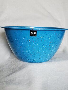 *RARE* "ZAK!"- "Confetti Turquoise" NWT! XL Mixing/Nesting Bowl *Discontinued*